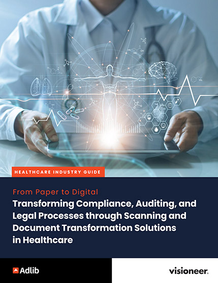 Adlib Software  Visioneer - Transforming Healthcare Compliance, Auditing, and Legal Processes through Scanning and Document Transformation Solutions small